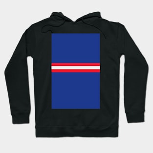 Chelsea Blue Red & White Colours Bar Design Hoodie